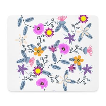 Poppy Blossom Fleur de fleur sauvage Art floral - Tapis de souris (format paysage) - blanc - Devant