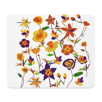 Fleur sauvage Jardin d’Halloween Art floral - Tapis de souris (format paysage) - blanc - Devant