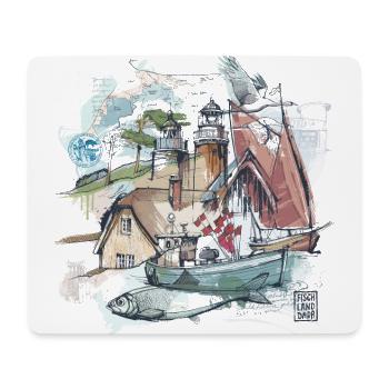 Darss Illustration - Tapis de souris (format paysage) - blanc - Devant