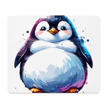 Gros Pingouins Pingouin Famille Mignon - Tapis de souris (format paysage) - blanc - Devant