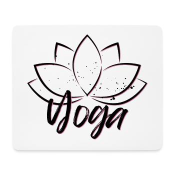 Yoga Lotusblume - Mousepad (Querformat) - Weiß - Vorne