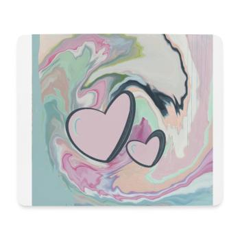 Two Hearts Love Friendship Connection - Mouse Pad (horizontal) - white - Front