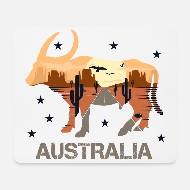 Australien - Mousepad (Querformat) - Weiß