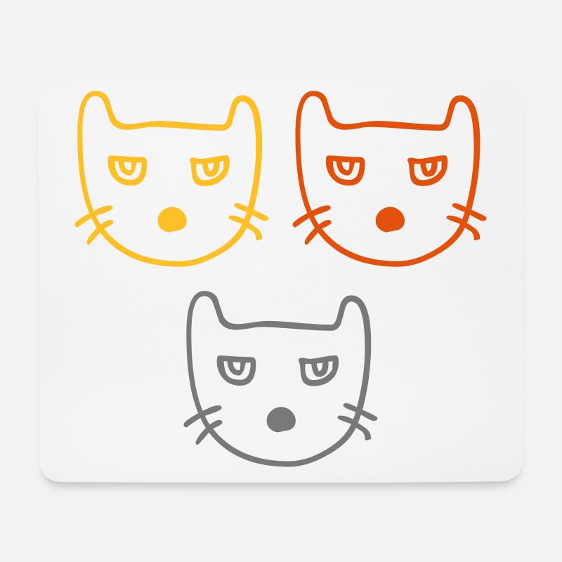 Angry cats - Mouse Pad (horizontal) - white