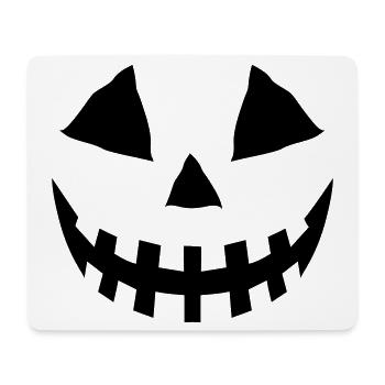 Face de citrouille - Tapis de souris (format paysage) - blanc - Devant