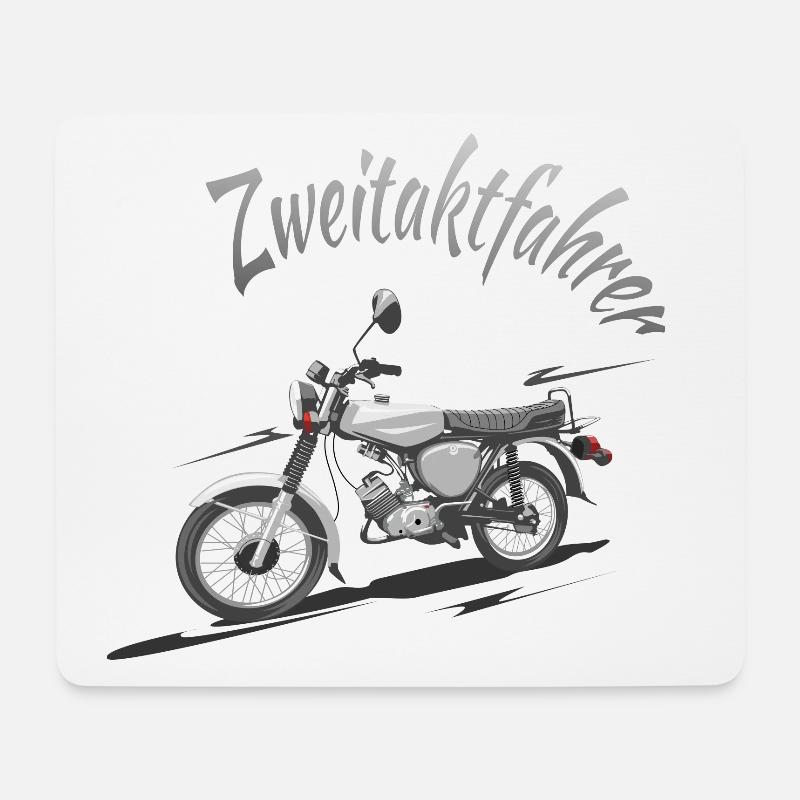 S51 Zweitaktfahrer - Mousepad (Querformat) - Weiß
