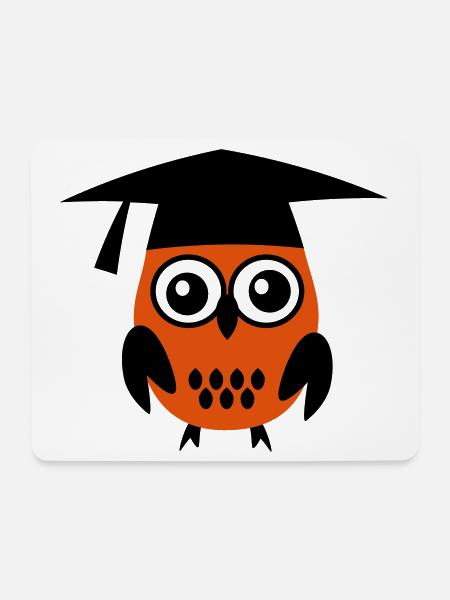 6061912 119208075 Eule - Mousepad (Querformat) - Weiß