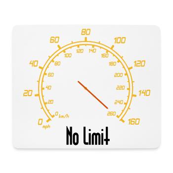 Tacho | No Limit - Mousepad (Querformat) - Weiß - Vorne