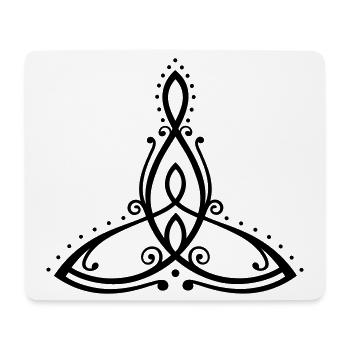 Symbole celtique, mère de deux enfants. - Tapis de souris (format paysage) - blanc - Devant