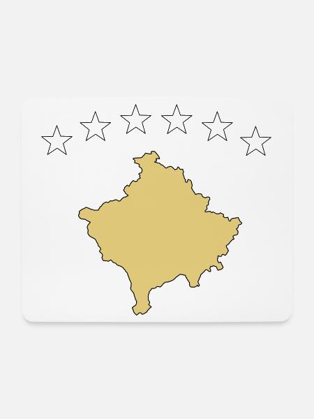 kosovo - Mousepad (Querformat) - Weiß