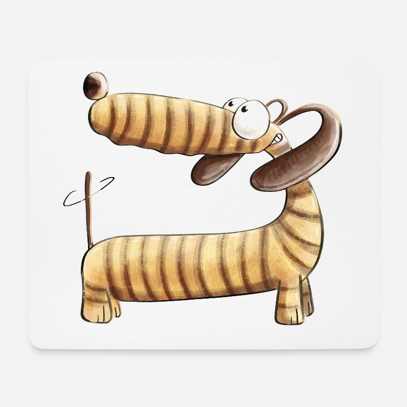 Verrückter Dachshund I Hundefreund Dackel Geschenk - Mousepad (Querformat) - Weiß