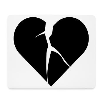 heart broken lovesick - Mouse Pad (horizontal) - white - Front