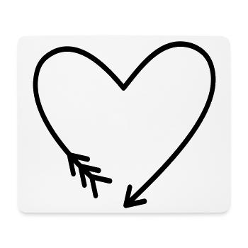 Heart arrow icons love force gift - Mouse Pad (horizontal) - white - Front