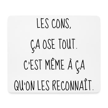 Cinéma / Citation / Série télé / Geek - Tapis de souris (format paysage) - blanc - Devant