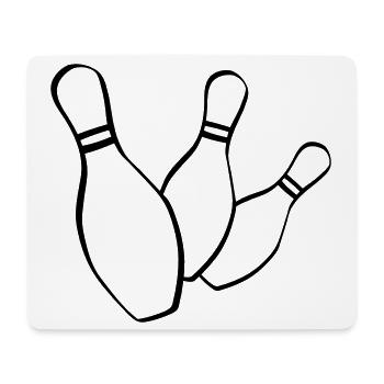 bowling kegelclub - Mousepad (Querformat) - Weiß - Vorne