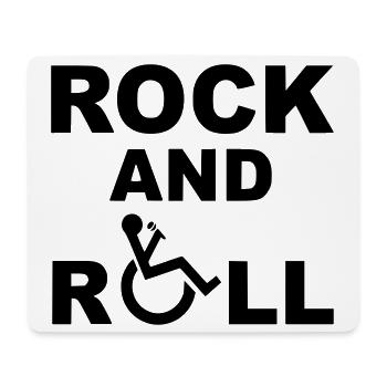 Ich schaukele und rolle in meinem Rollstuhl. Rollstuhl # - Mousepad (Querformat) - Weiß - Vorne