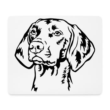 Magyar Vizsla Kopf - Mousepad (Querformat) - Weiß - Vorne
