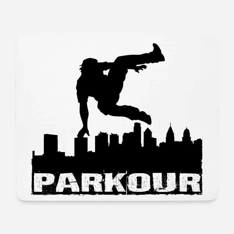 Parkour - Mousepad (Querformat) - Weiß