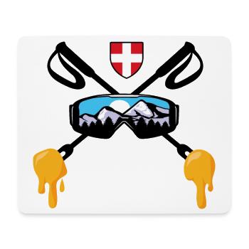 Savoie Ski und Savoyard Fondue Geschenk Haute Savoie - Mousepad (Querformat) - Weiß - Vorne