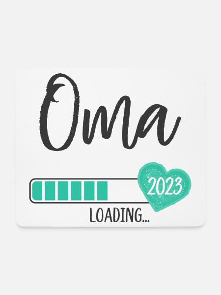 Oma Loading 2023 Herz Junge Werdende Großmutter - Mousepad (Querformat) - Weiß