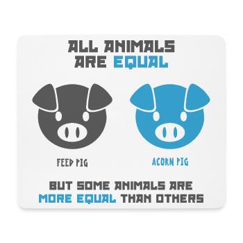 Feed Pig, Acorn Pig - Mouse Pad (horizontal) - white - Front