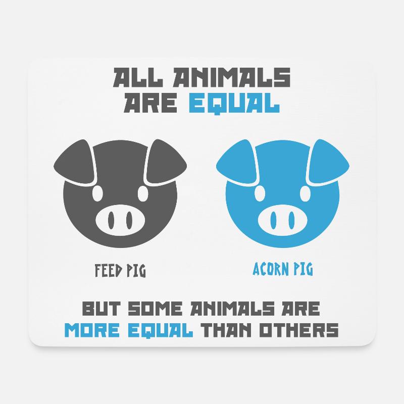 Feed Pig, Acorn Pig - Mouse Pad (horizontal) - white