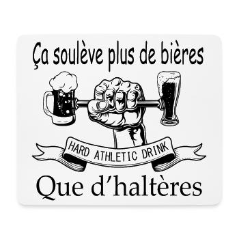 HARD ATHLETIC DRINK, c'est pas évident comme sport - Tapis de souris (format paysage) - blanc - Devant