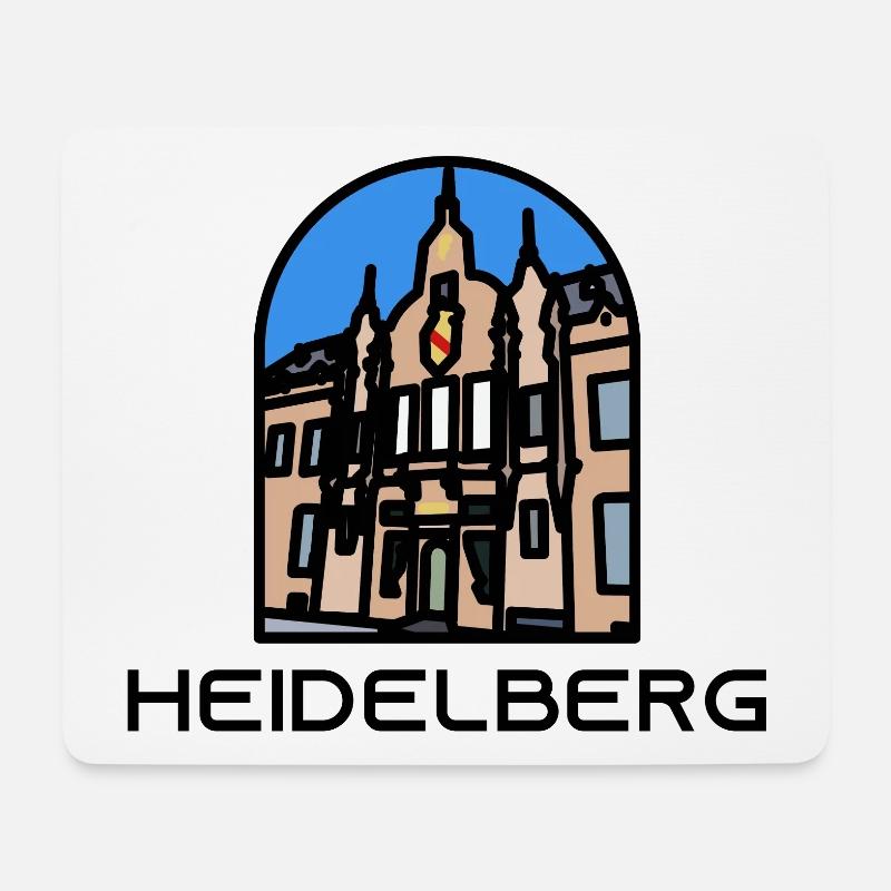 Heidelberg - Bibliothèque universitaire - Tapis de souris (format paysage) - blanc