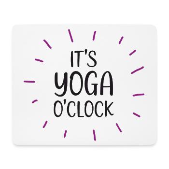 Es ist Yoga um die Uhr - Mousepad (Querformat) - Weiß - Vorne