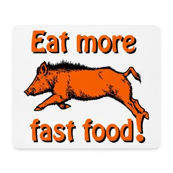 Defectors in the jump - Eat more fast food - Mouse Pad (horizontal) - white - Front