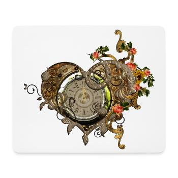 Merveilleuse montre steampunk - Tapis de souris (format paysage) - blanc - Devant