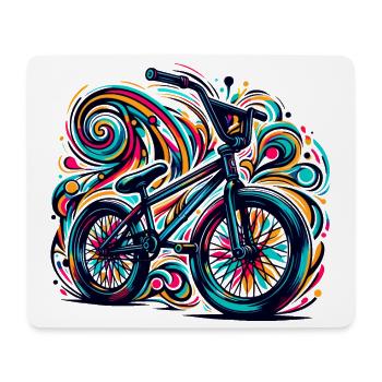 Bmx Fahrrad Retro - BMX Vintage Design - Mousepad (Querformat) - Weiß - Vorne