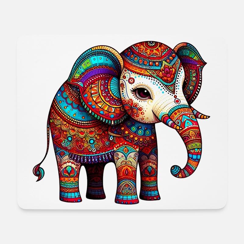 Elephant - Mouse Pad (horizontal) - white