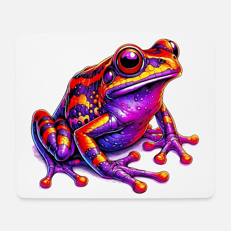 Frosch - Mousepad (Querformat) - Weiß