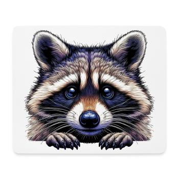 Raccoon - Mouse Pad (horizontal) - white - Front