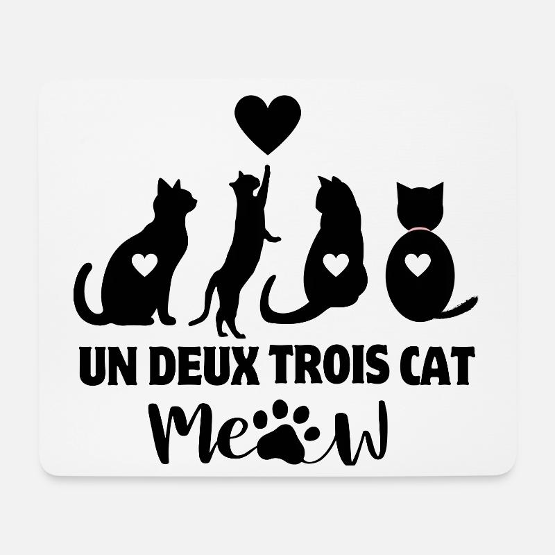 Katze, Katze, süße Katze, Katzenliebhaber - Mousepad (Querformat) - Weiß