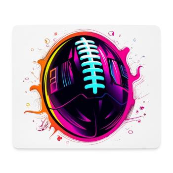 American Football Ball Steamwave - Mousepad (Querformat) - Weiß - Vorne