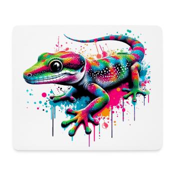 Gecko - Tapis de souris (format paysage) - blanc - Devant