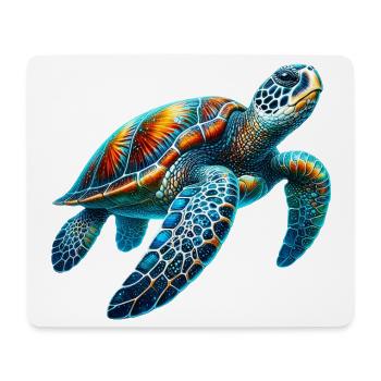 Tortue - Tapis de souris (format paysage) - blanc - Devant