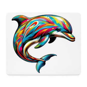 Dauphin - Tapis de souris (format paysage) - blanc - Devant