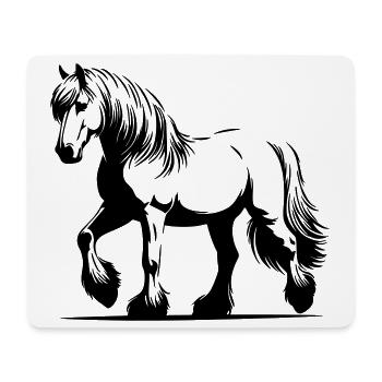 Horse Haflinger - Mouse Pad (horizontal) - white - Front