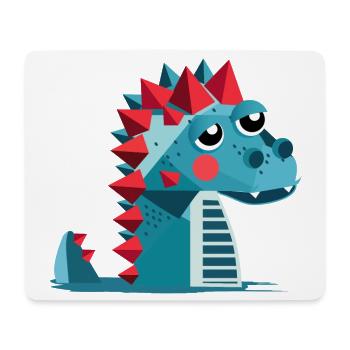 A Dino – Playful and Colorful Illustration - Mouse Pad (horizontal) - white - Front