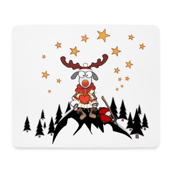 Noël avec le cœur - Tapis de souris (format paysage) - blanc - Devant