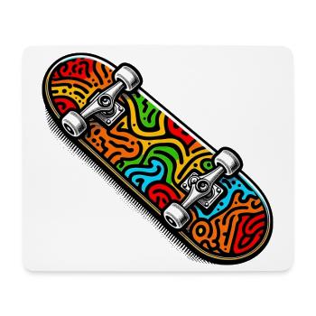 Skateboard - Tapis de souris (format paysage) - blanc - Devant