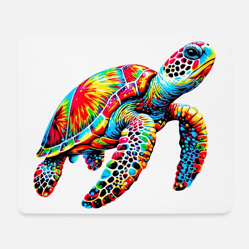 Schildkröte - Mousepad (Querformat) - Weiß