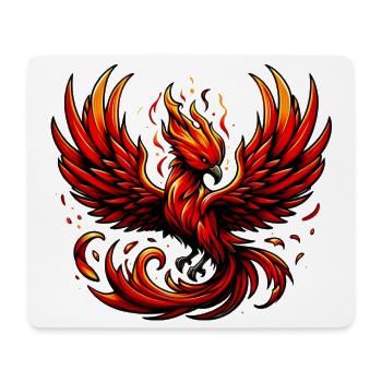 Phénix rouge - Tapis de souris (format paysage) - blanc - Devant