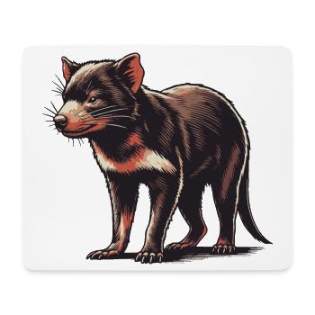 Diable de Tasmanie - Tapis de souris (format paysage) - blanc - Devant
