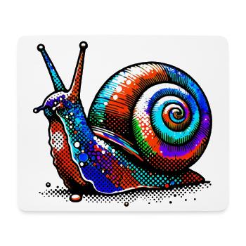 Schnecke - Mousepad (Querformat) - Weiß - Vorne