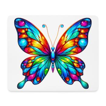 Papillon - Tapis de souris (format paysage) - blanc - Devant