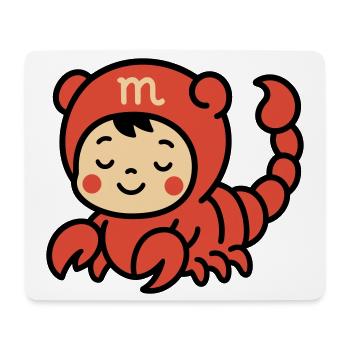 Cute Astro Skorpion Sternzeichen - Mousepad (Querformat) - Weiß - Vorne